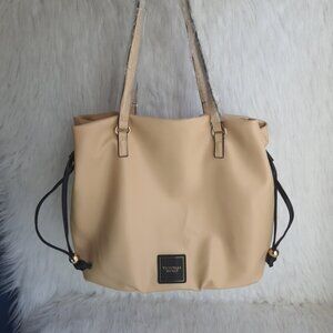 Victoria's Secret Cinch-Top Tote Bag, Roomy Relaxed Chic Handbag, Beige